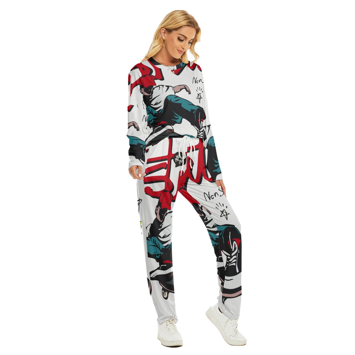 All-Over Print Women's Pajama Suit