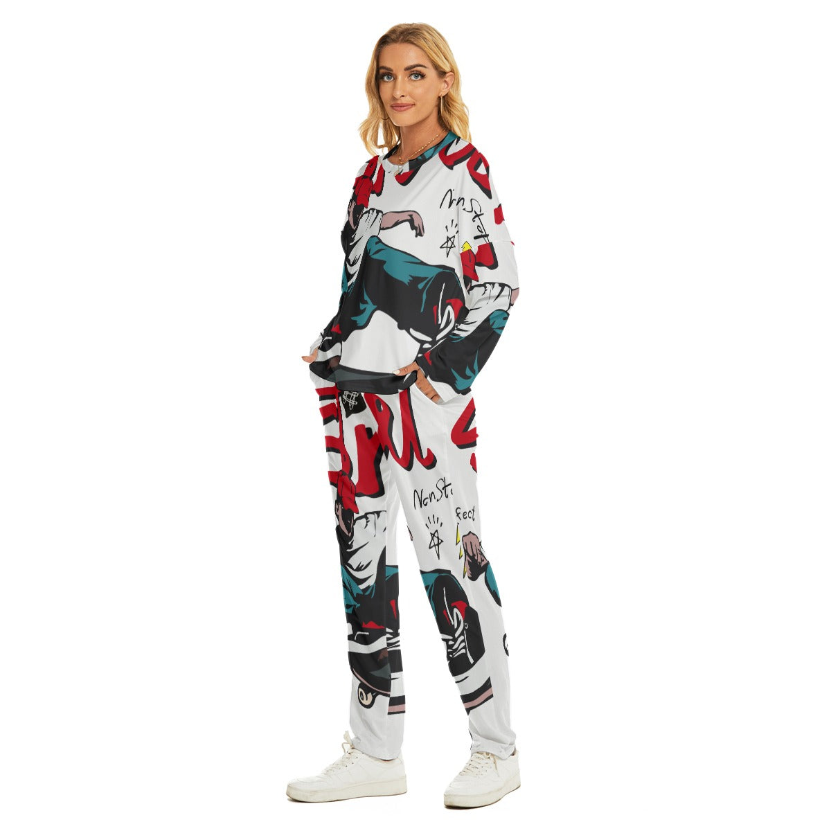 All-Over Print Women's Pajama Suit